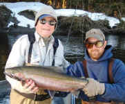 Neil C and guide on the Situk River, AK