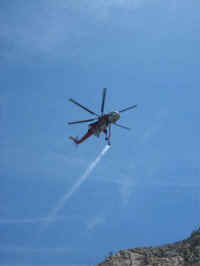 Helicopter working the Goldledge Fire